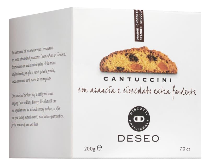Deseo Cantuccini con Arancia Candita e Cioccolato