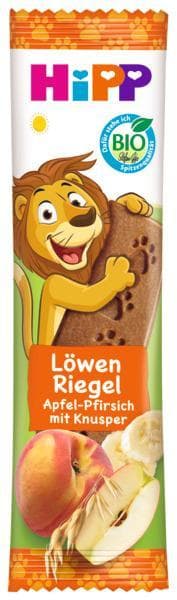 HiPP BIO Löwe Müesli Riegel Hafer-Knusper Apfel-Pfirsich, 20g