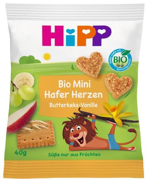HiPP BIO Mini Hafer-Herzen Butterkeks-Vanille