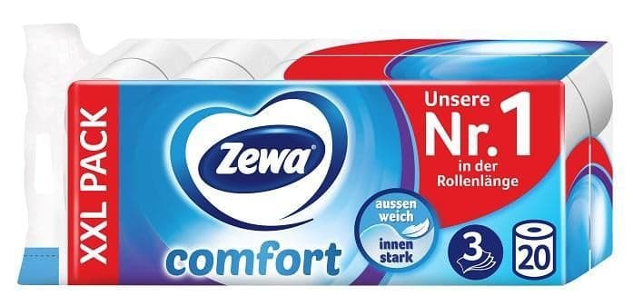 Zewa comfort weiß  Blatt Toilettenpapier 20 Rollen, 3-lagig
