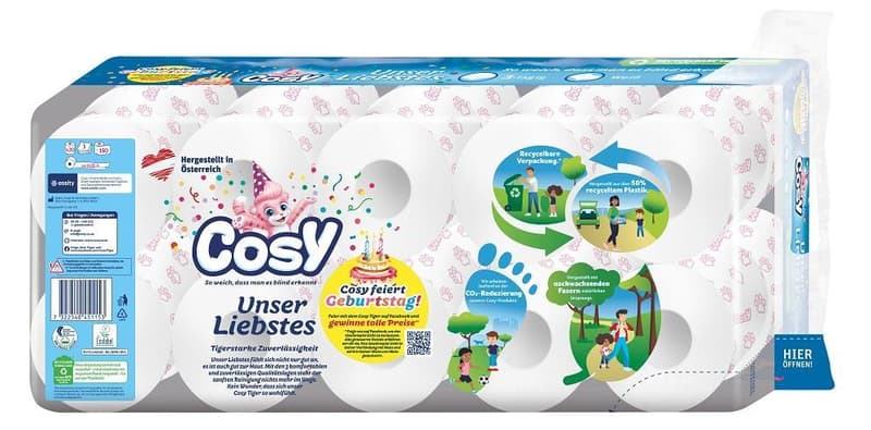 Cosy Toilettenpapier  weiß 20 Rollen, 3-lagig