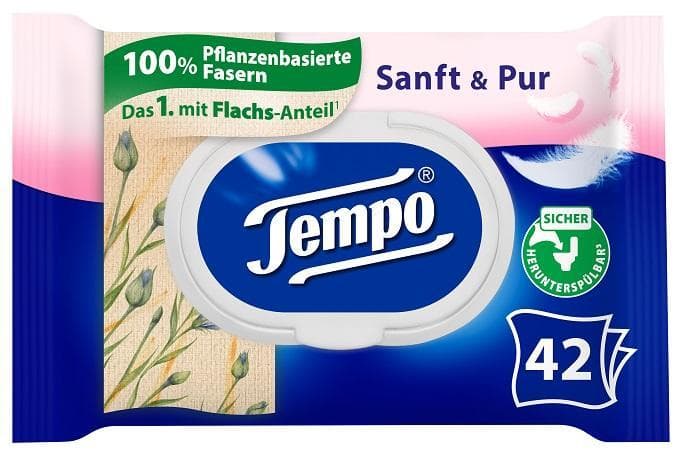 Tempo Feuchtes Toilettenpapier sanft und pur
