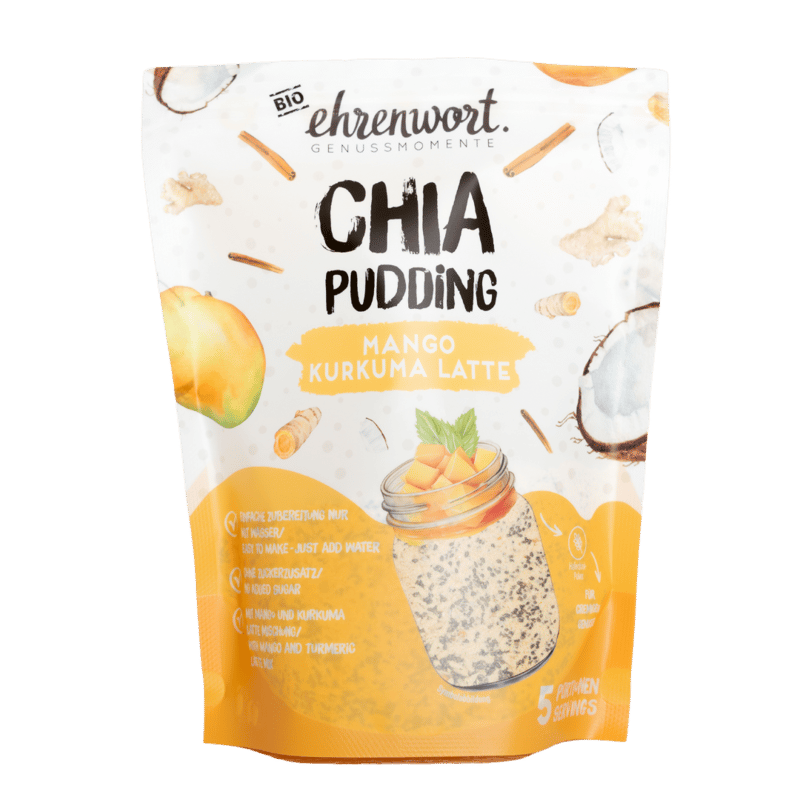 Ehrenwort BIO Mango Kurkuma Latte Chia Pudding