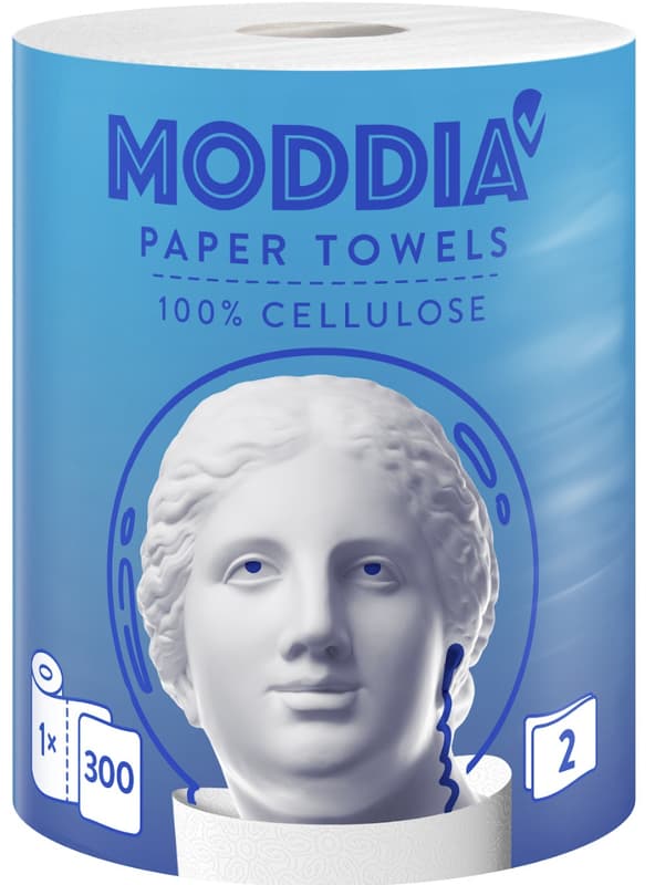 Moddia Küchenrolle XXL 300 Blatt 2-lagig