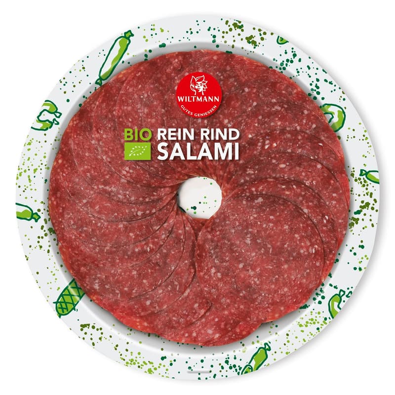 Wiltmann BIO Rein Rind Salami geschnitten