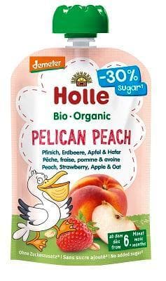 Holle BIO Pelican Peach – Pfirsich, Erdbeere, Apfel und Hafer, ab dem 6. Monat