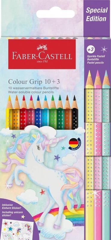 Faber-Castell Buntstift Colour Grip Einhorn 10+3