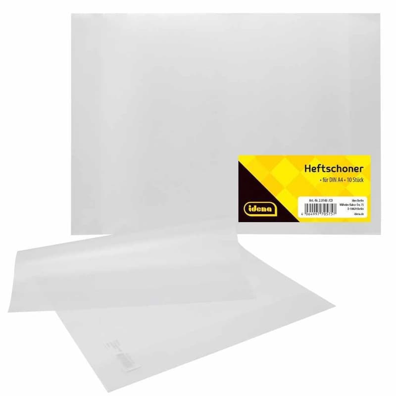 Heftschoner aus Kunststoff 120 µm transparent farblos DIN A4