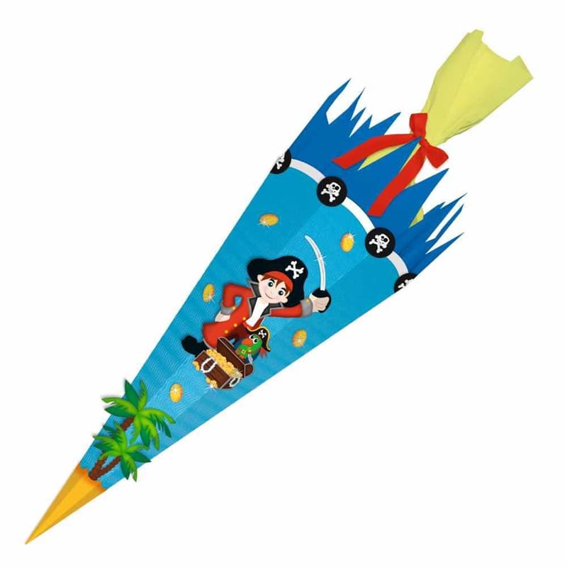 Schultüten Bastelset Easy Line Pirat blau