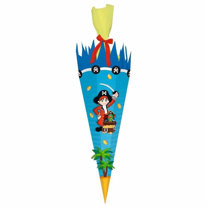 Schultüten Bastelset Easy Line Pirat blau