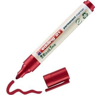 EDDING Permanentmarker 21 EcoLine mit Rundspitze 1,5-3 mm rot
