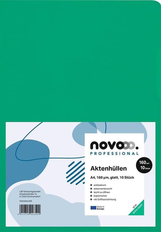 NOVOOO PROFESSIONAL Aktenhülle A4 160 µm, grün