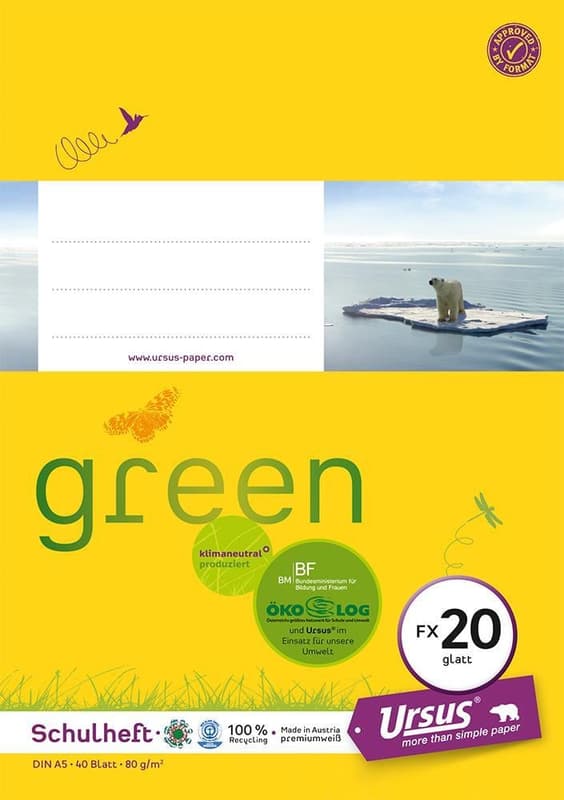 URSUS Heft Nr.20 DIN A5 40 Blatt glatt