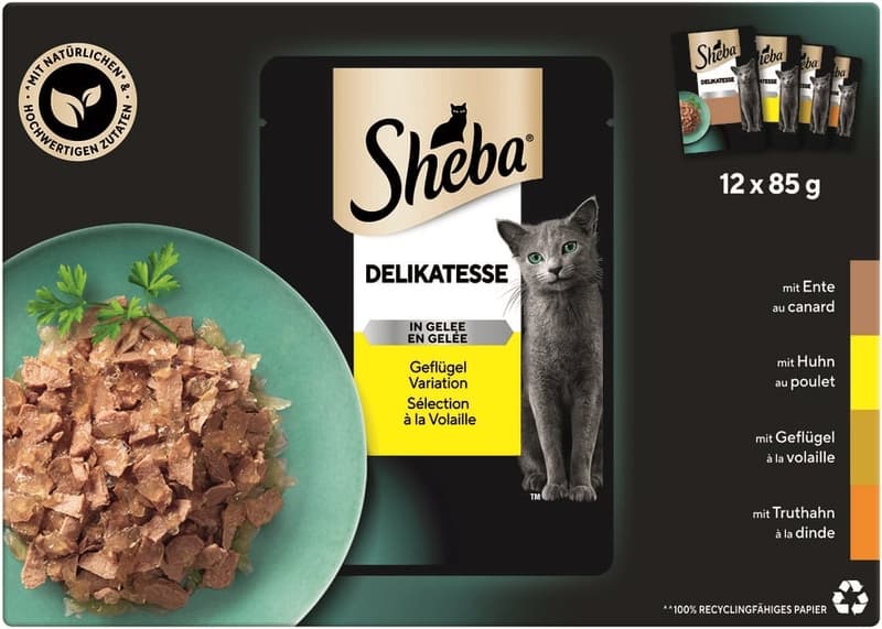 Sheba Delikatesse in Gelee Geflügel Variation (12x85g)