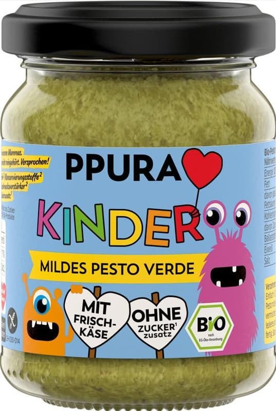 PPURA BIO Pesto Kinder - Mildes Pesto Verde