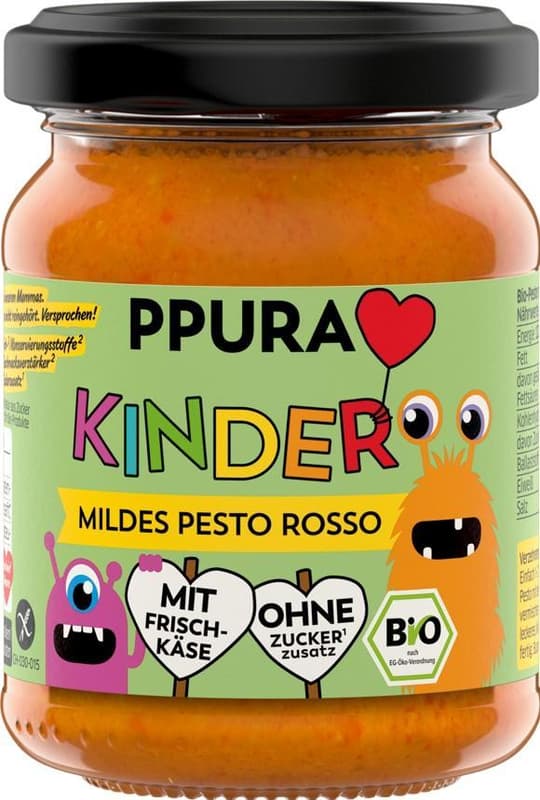 PPURA BIO Pesto Kinder - Mildes Pesto Rosso
