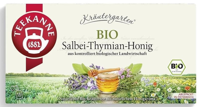 Teekanne BIO Kräutergarten Salbei-Thymian-Honig