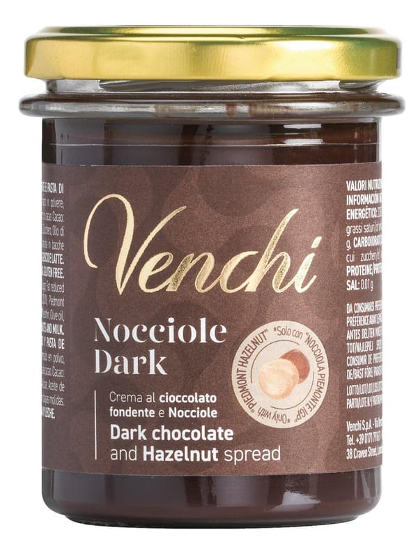 Venchi Zartbitterschokoladencreme mit Haselnüssen