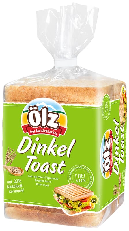 Ölz Dinkel Toast geschnitten