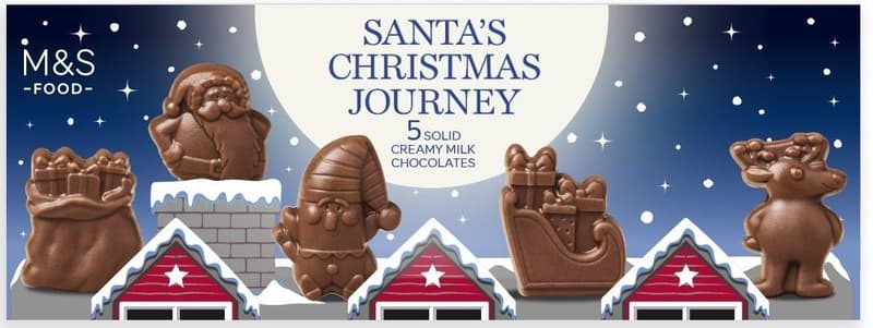 Marks & Spencer Santa's Christmas Journey, 5 Solid Creamy Milk Chocolates