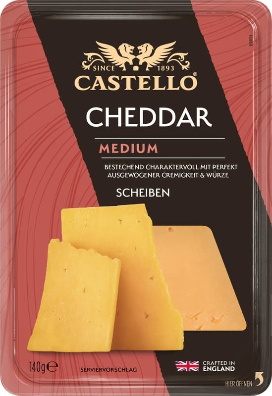 Castello Sinnlich Prickelnder Cheddar in Scheiben