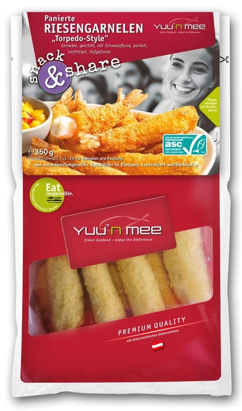 Yuu´n Mee Snack & Share Riesengarnelen "Torpedo-Style" ASC (tiefgekühlt)