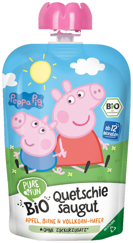 PURE & FUN BIO Peppa Pig Quetschie saugut
