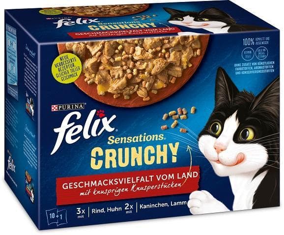 FELIX SENSATIONS Crunchy 10er Crunchy Geschmacksvielfalt vom Land