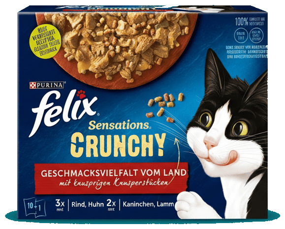 FELIX SENSATIONS Crunchy 10er Crunchy Geschmacksvielfalt vom Land