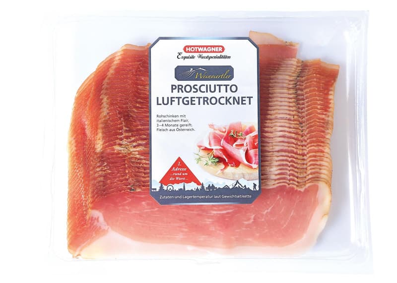Hotwagner Weinviertler Prosciutto luftgetrocknet geschnitten