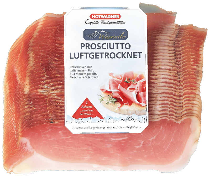 Hotwagner Weinviertler Prosciutto luftgetrocknet geschnitten