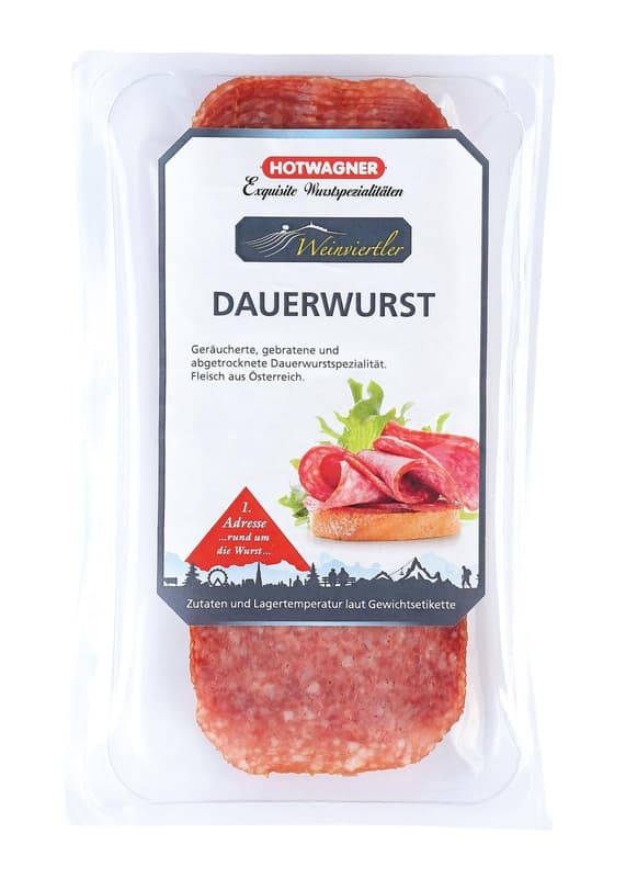 Hotwagner Weinviertler Dauerwurst geschnitten