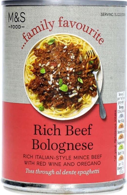 Marks & Spencer Rich Beef Bolognese