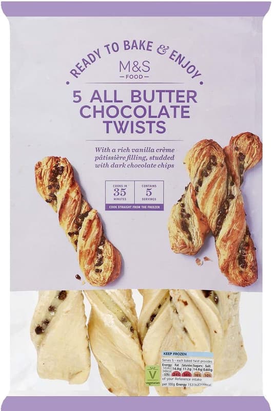 Marks & Spencer 5 All Butter Chocolate Twists