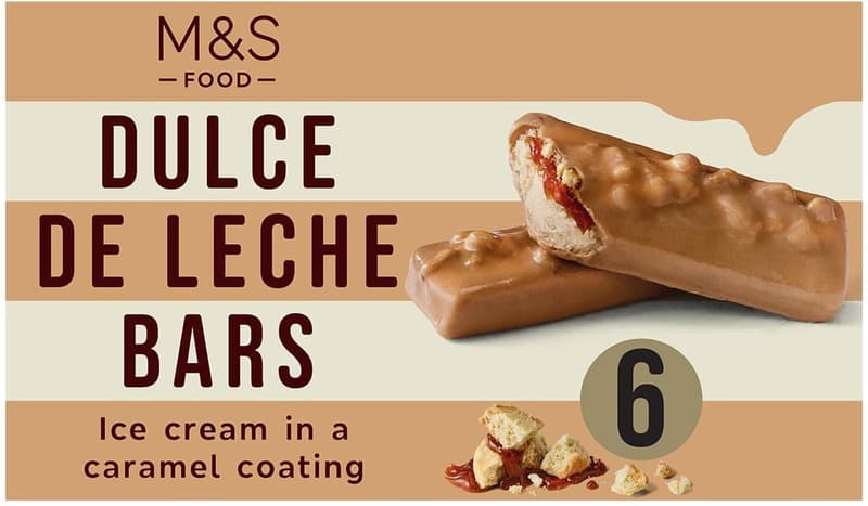 Marks & Spencer Dulce de Leche Bars, Ice Cream in a Caramel Coating