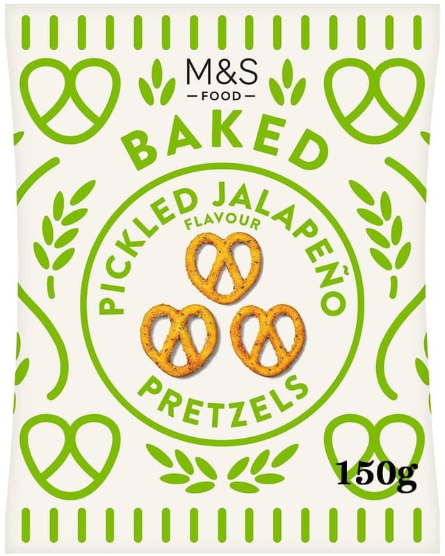 Marks & Spencer Baked Pickled Jalapeno Flavoured Pretzels