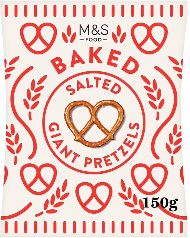 Marks & Spencer Baked Salted Giant Pretzels