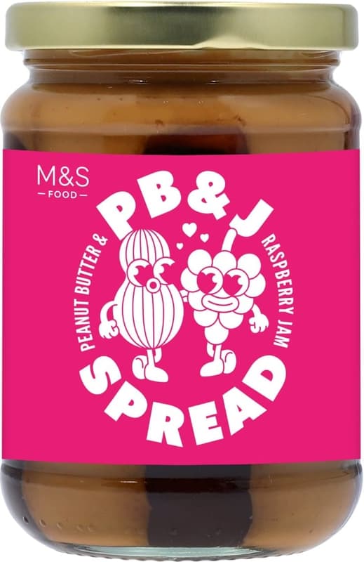 Marks & Spencer Peanut Butter & Raspberry Jam Spread