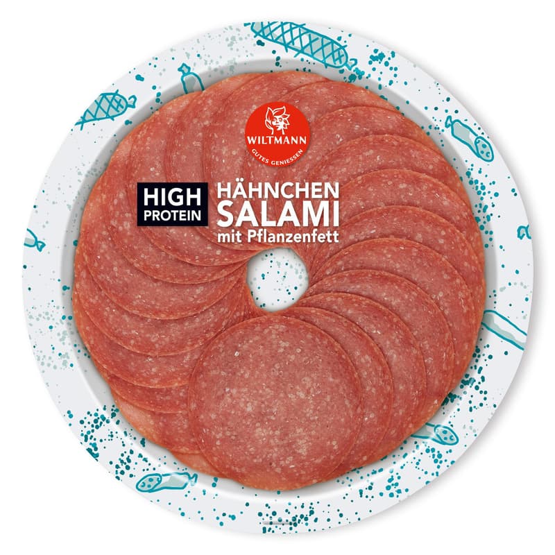 Wiltmann Hähnchen Salami High Protein geschnitten