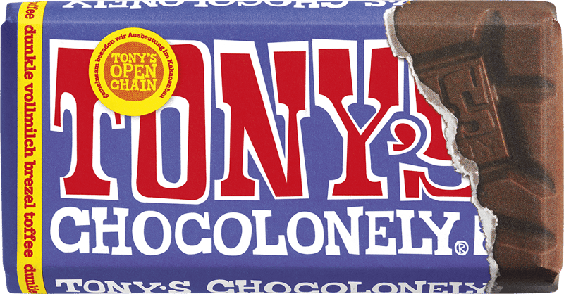 Tony's Chocolonely Dunkle Vollmilch Brezel Toffee 90g