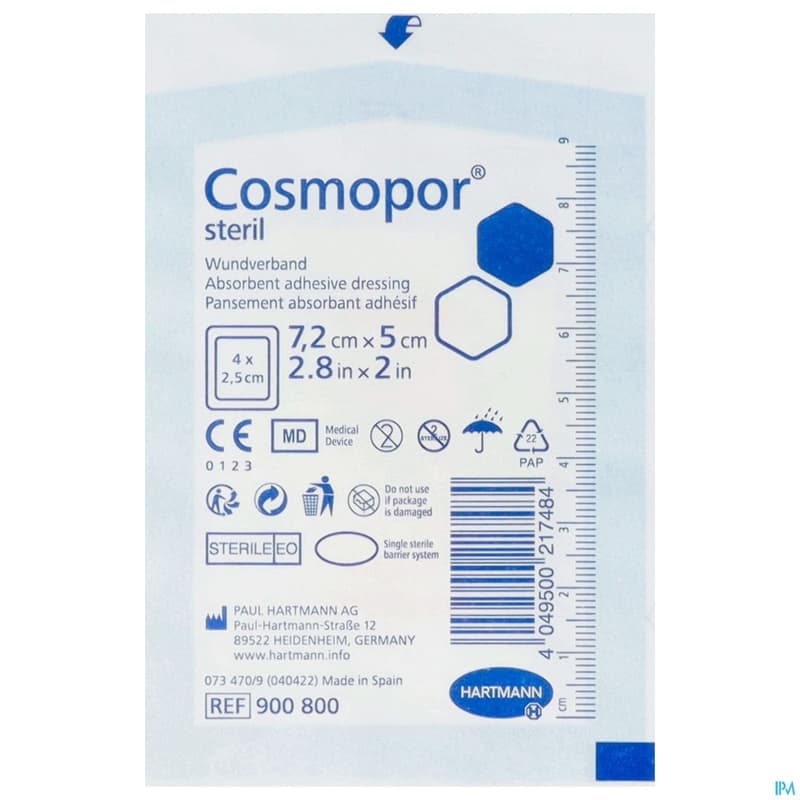 Cosmopor Wundverband selbstklebend 7,2X5 cm