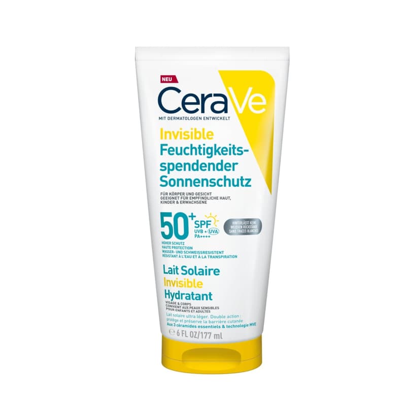 CeraVe Invisible Feuchtigkeitsspendende Sonnenschutz Körperlotion LSF50+ 