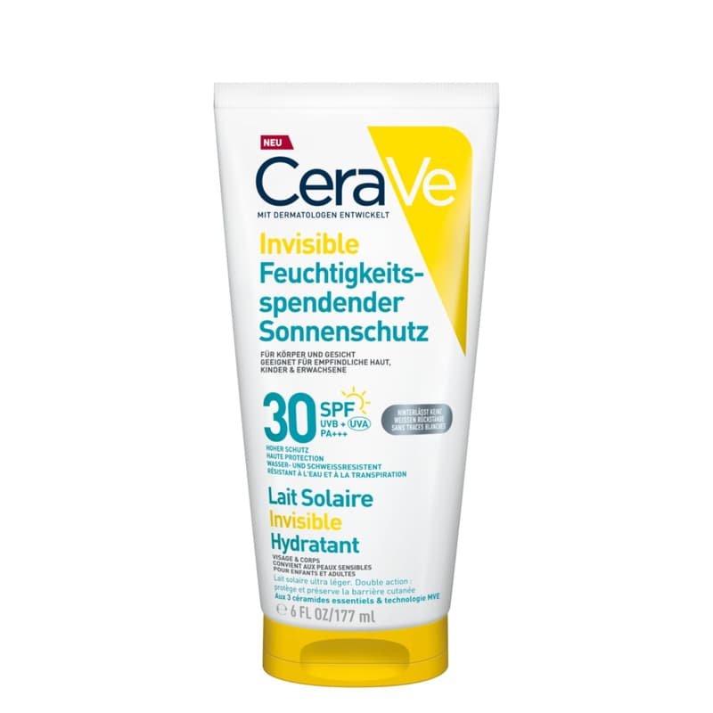CeraVe Invisible Feuchtigkeitsspendende Sonnenschutz Körperlotion LSF30   