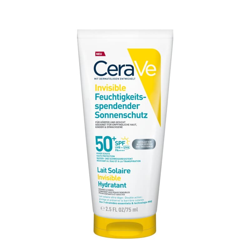 CeraVe Invisible Feuchtigkeitsspendende Sonnenschutz Körperlotion LSF50+ 