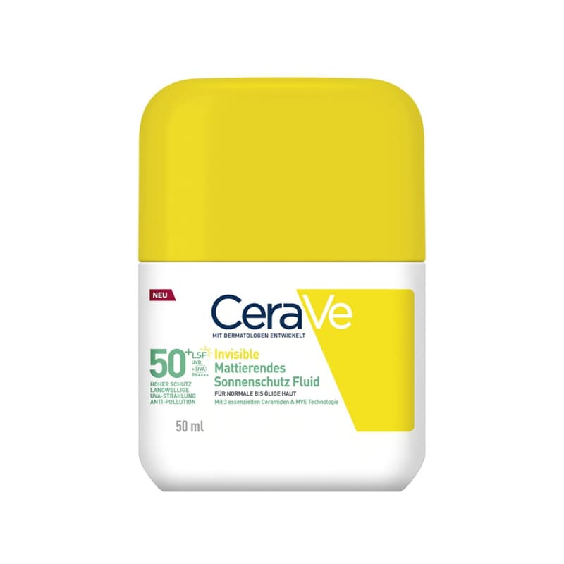 CeraVe Invisible Mattierendes Sonnenschutz Fluid LSF50+