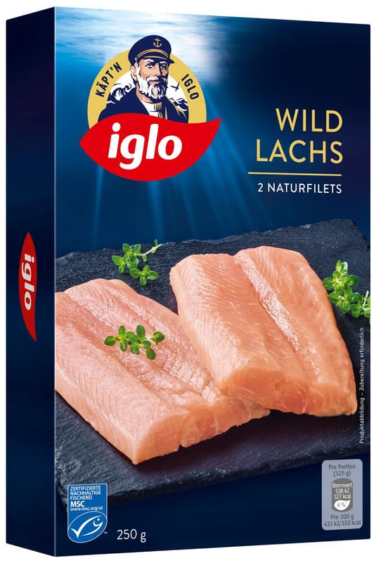 iglo MSC Wildlachs Naturfilets 250g