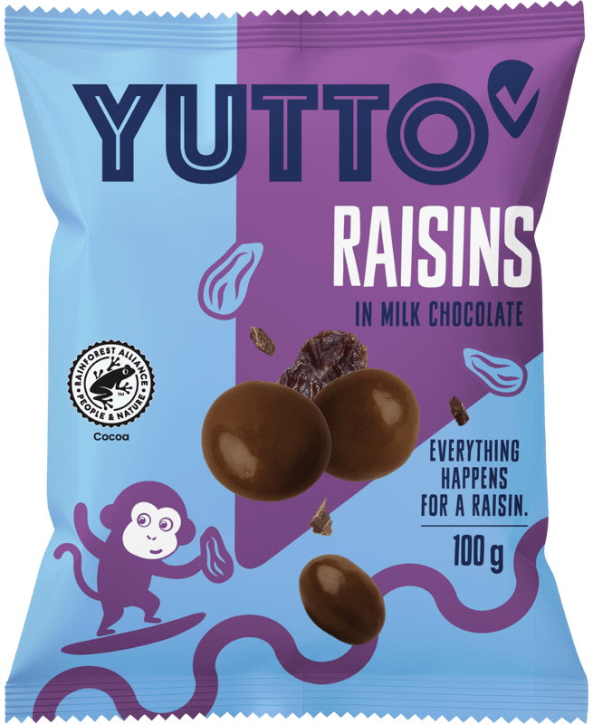 Yutto Rosinen in Milchschokolade