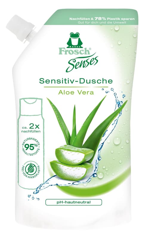 Frosch Senses Aloe Vera Sensitiv Duschgel Nachfüllbeutel