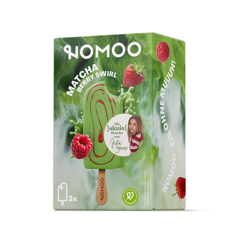 NOMOO Matcha-Berryeis 3x65ml VEGAN (tiefgekühlt)