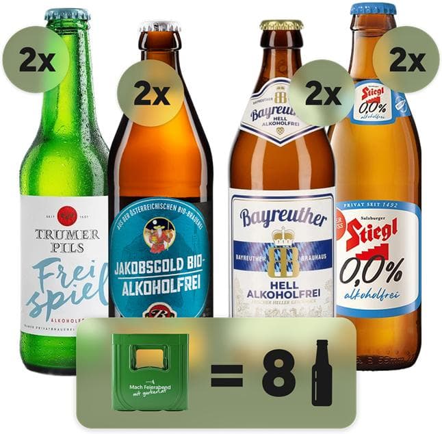 Gurkerl's Bierkiste alkoholfrei 8er (Mehrweg)